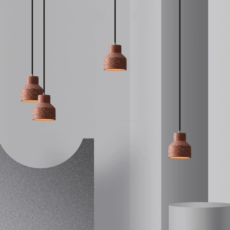 Afralia™ Terrazzo Stone LED Pendant Light: Modern Minimalism for Dining Room, Kitchen, Balcony
