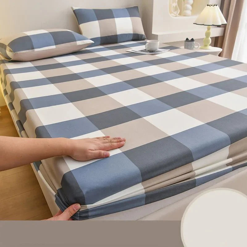 Afralia™ Maternal & Infant Grade Lattice Queen Fitted Sheet 180x200 - Durable & Elastic