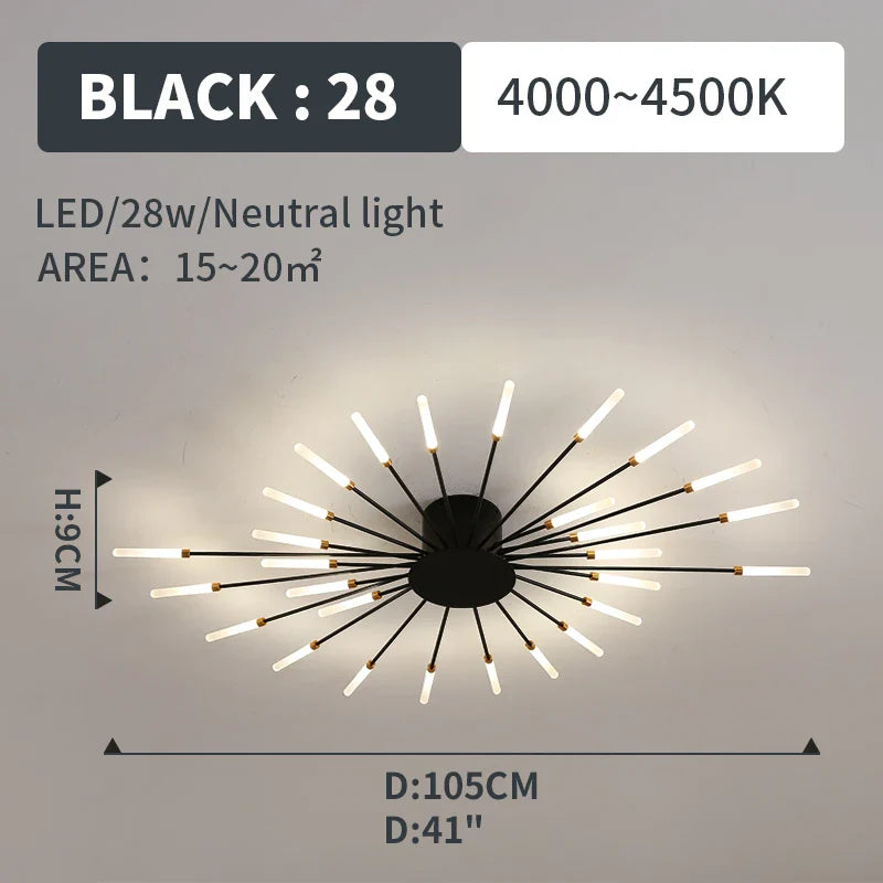 Afralia™ Fireworks Pendant Lamps: Modern LED Chandelier for Living Room, Bedroom, and Home Lighting
