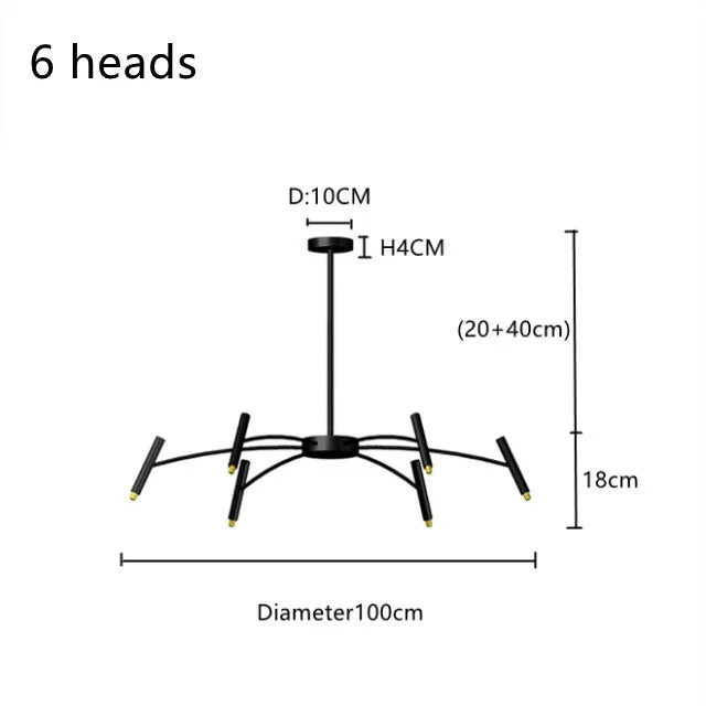 Afralia™ Nordic Black Gold G9 Ceiling Chandelier for Modern Home Décor & Lighting