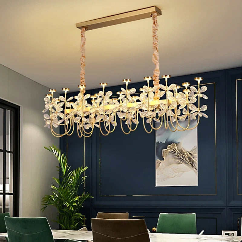 Afralia™ Butterfly Chandelier: Modern LED Dimmable Pendant Lamp Luxe Crystal Decor-Light 2024