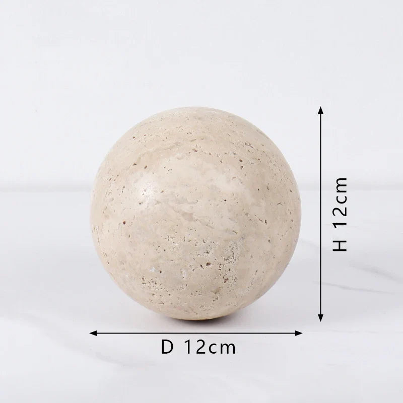 Afralia™ Luxury Marble Sculptures for Home Decor - Minimalist Travertine Ornaments for Stylish Living Spaces