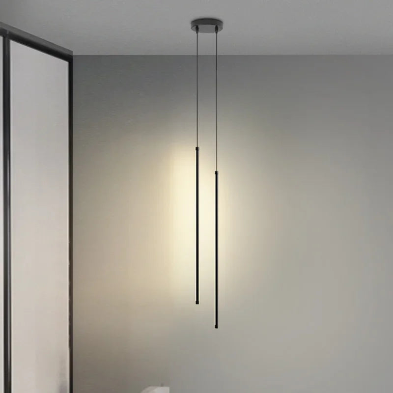 Afralia™ Black LED Chandelier Pendant Lights for Dining Room and Bedroom