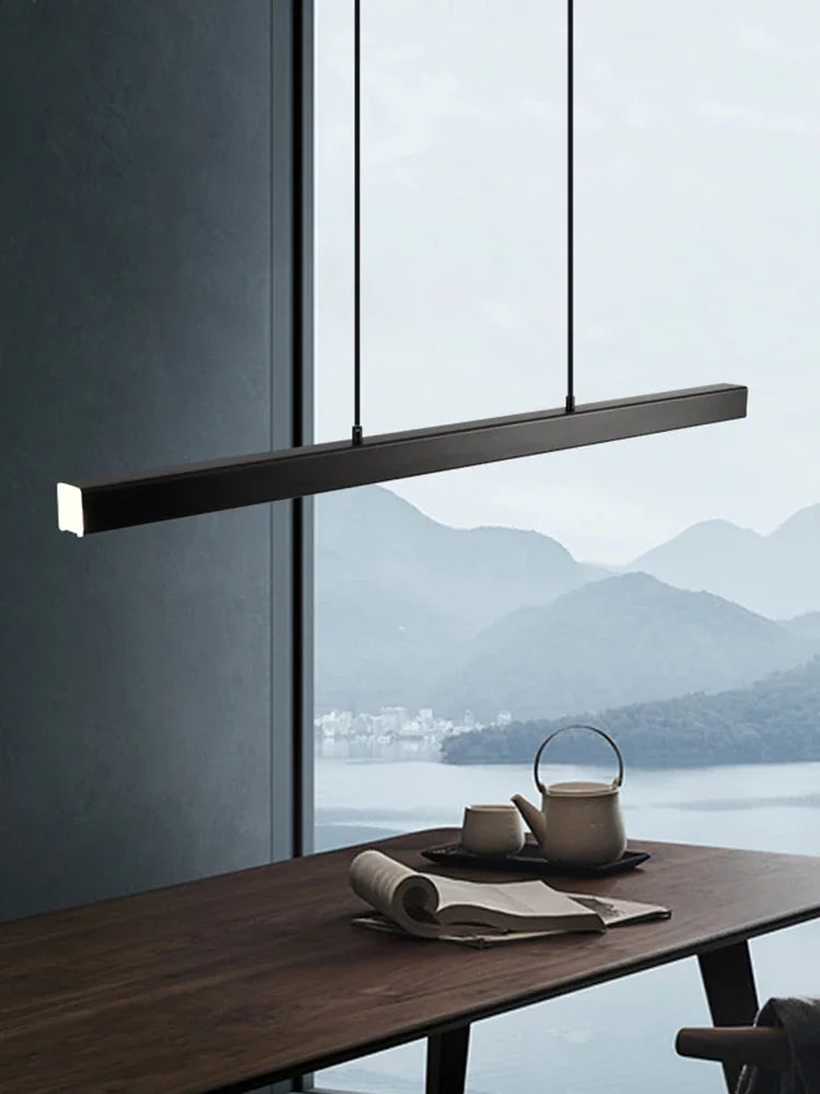 Afralia™ Modern Linear Dining Room Pendant Light - Nordic Suspension Kitchen Lamp