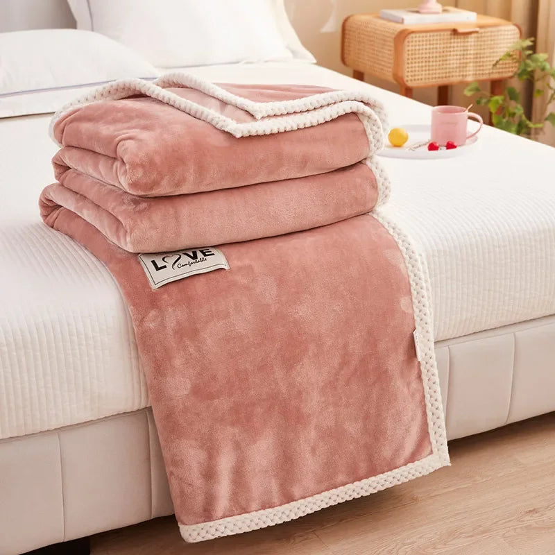Afralia™ Milk Velvet Plush Blanket: Soft & Cozy Winter Bedding
