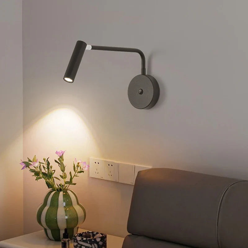 Afralia™ LED Wall Lamp: Nordic Modern Simplicity Sconce with Adjustable Switch.