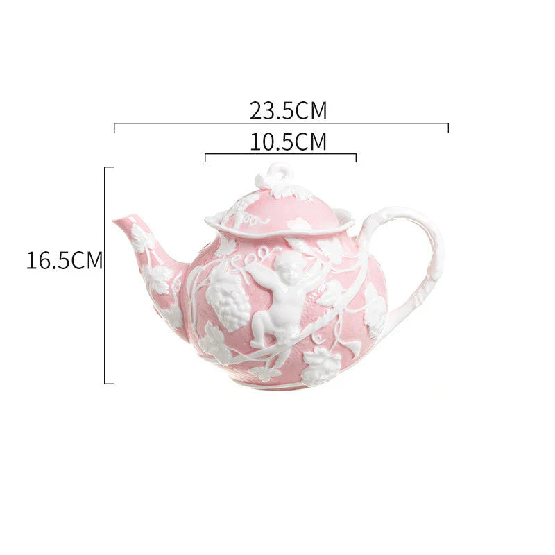 Afralia™ Angel Relief Ceramic Tableware Set