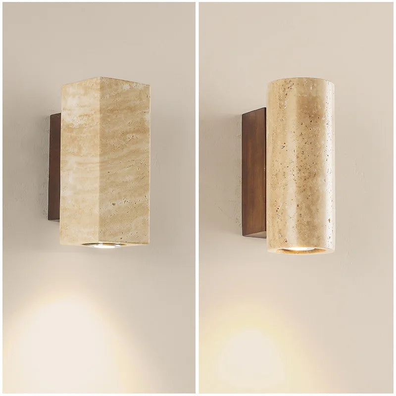 Afralia™ LED Stone Wall Sconce Wabi-sabi Retro Home Decor