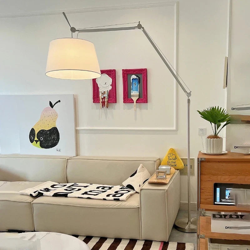 Afralia™ Long Arm Rocker LED Floor Lamp for Living Room, Study, and Bedroom