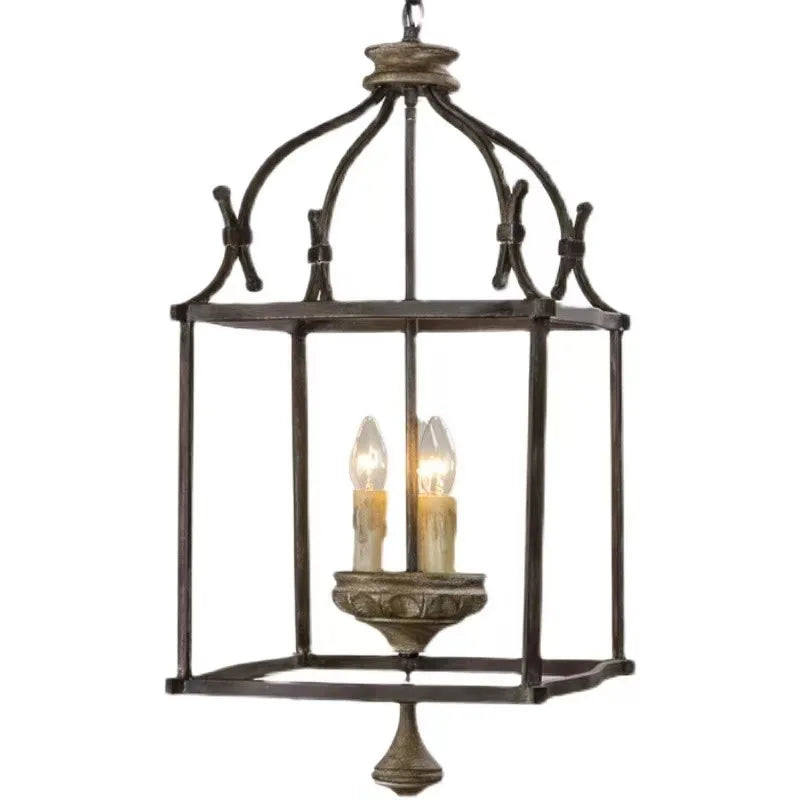 Afralia™ American Iron E14 Chandelier Light for Porch Restaurant Kitchen Bedroom Personality