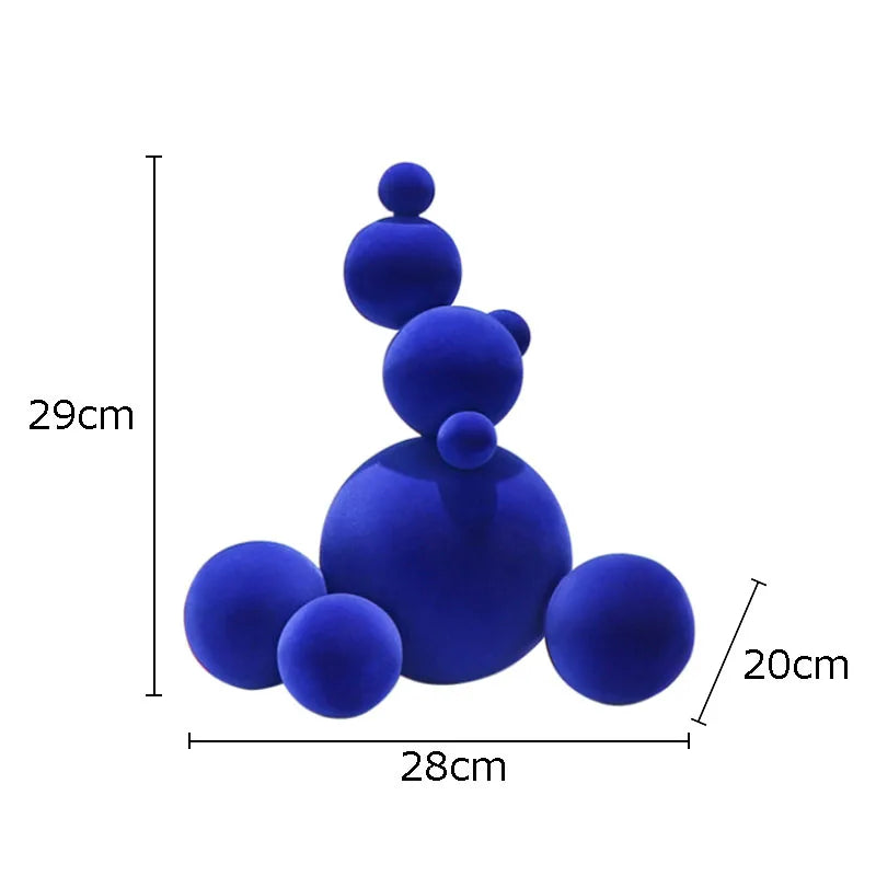 Afralia™ Snowman Flocking Resin Statue Modern Desk Ornament Sculpture