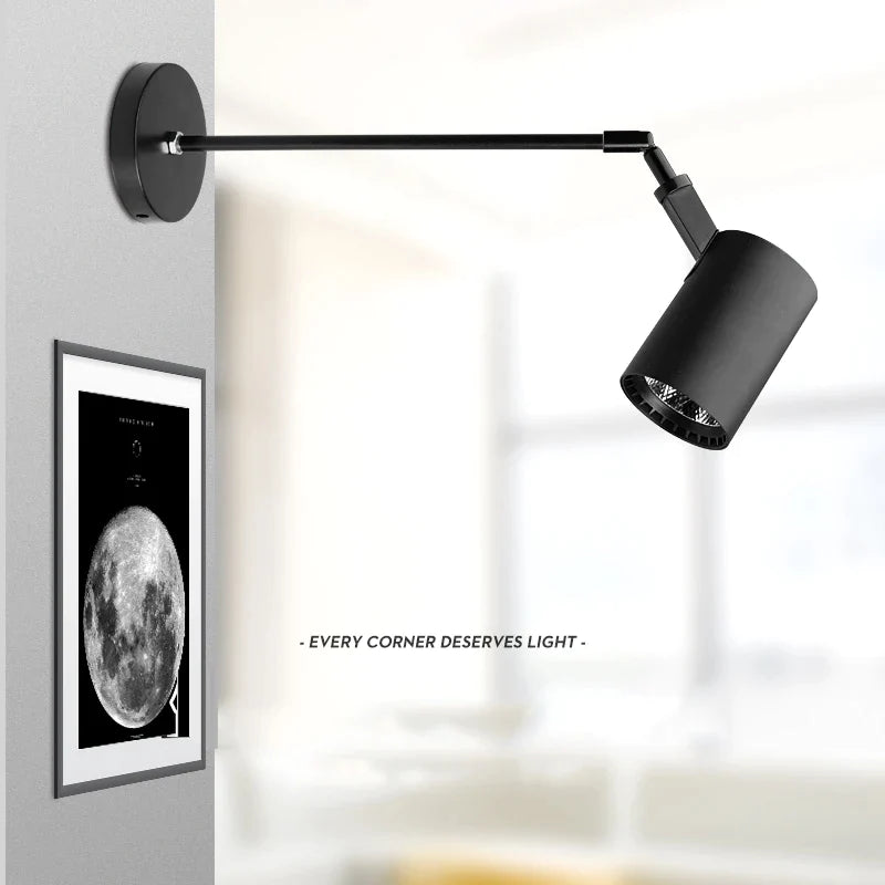 Afralia™ LED Telescopic Wall Lamps: Modern Aluminium Sconces for Painting Picture Gallary