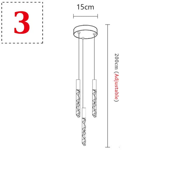Modern Crystal Pendant Light by Afralia™ for Kitchen Island, Dining Room, Art Deco Ambiance