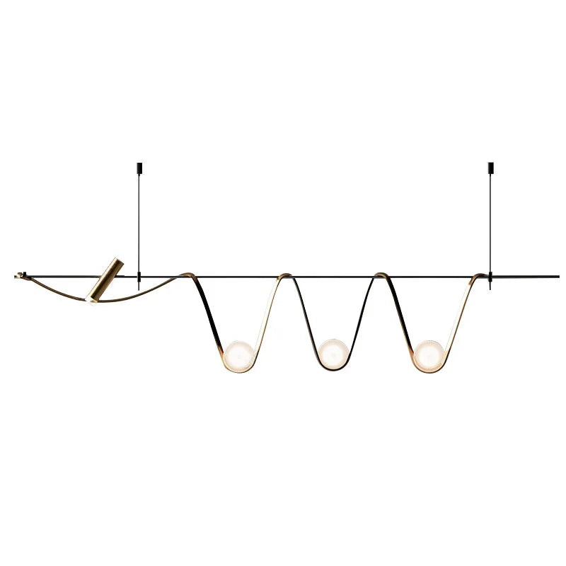 Afralia™ Minimalist Gold Pendant LED Light for Living, Dining, Bedroom, Foyer