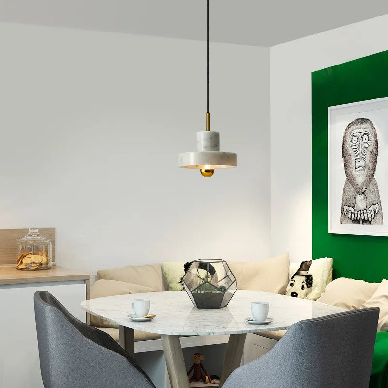 Afralia™ Nordic Marble LED Pendant Lighting for Modern Home Decor