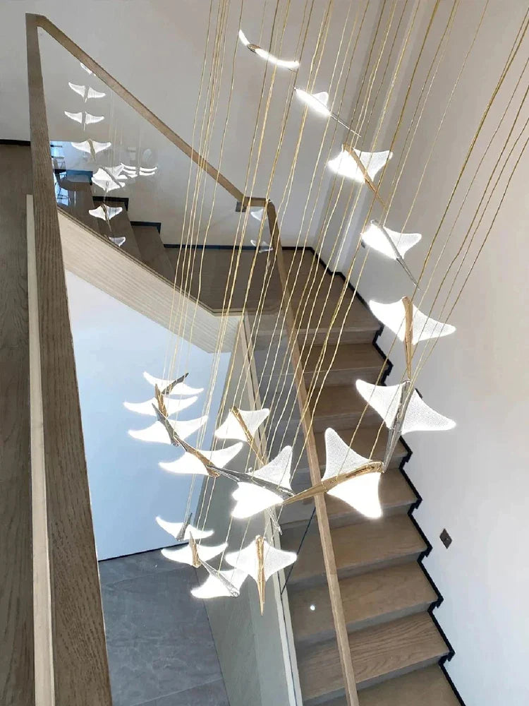 Afralia™ Nordic Bird LED Chandelier for Modern Design Clothing Store & Restaurant