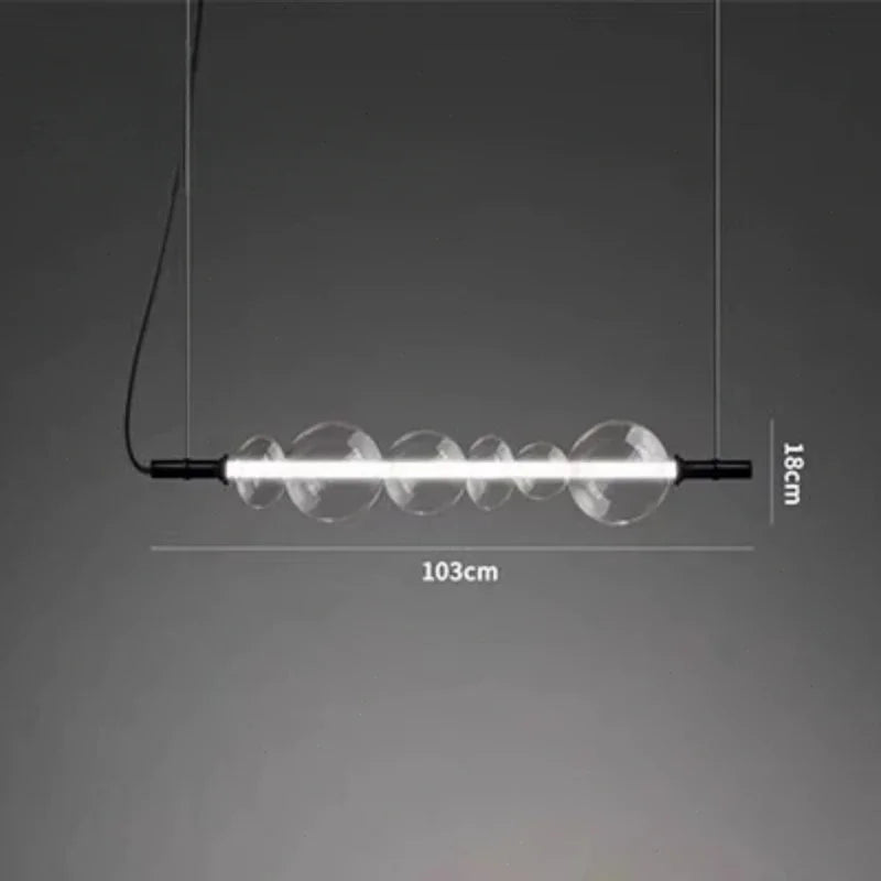 Afralia™ Modern Glass LED Pendant Light for Living and Dining Room Bedroom Chandelier