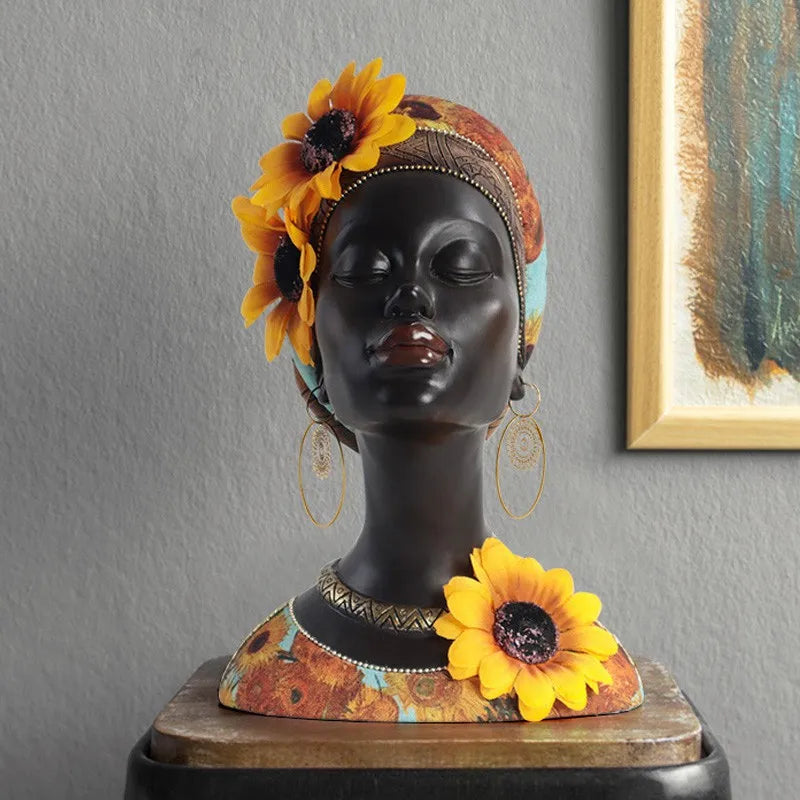 Afralia™ African Beauty Figurines: Modern Art Crafts for Home & Office Decor