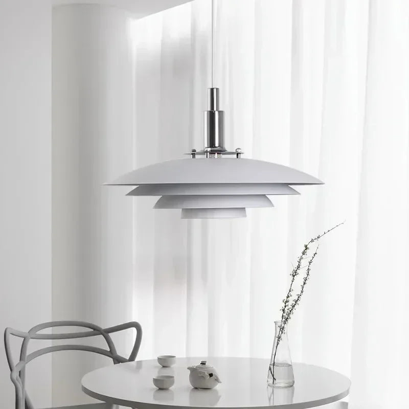 Afralia™ Nordic Saucer LED Chandelier: Stylish Home Decor Pendant Lighting for Dining Room, Kitchen, and Bar