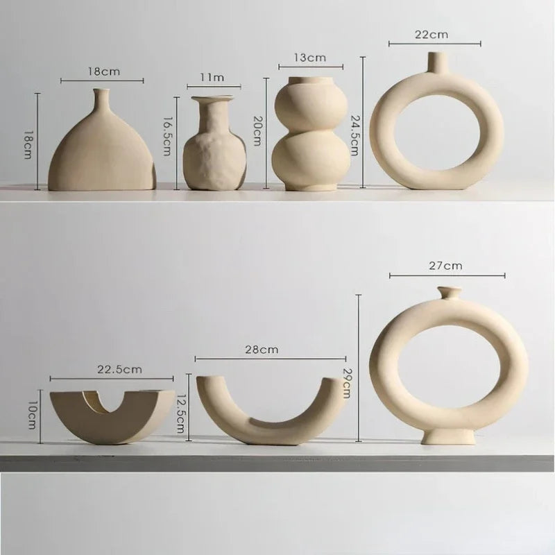 Afralia™ Ceramic Art Vase: Modern, Simple, & Elegant Home Décor Ornaments for Living Room & Bedroom