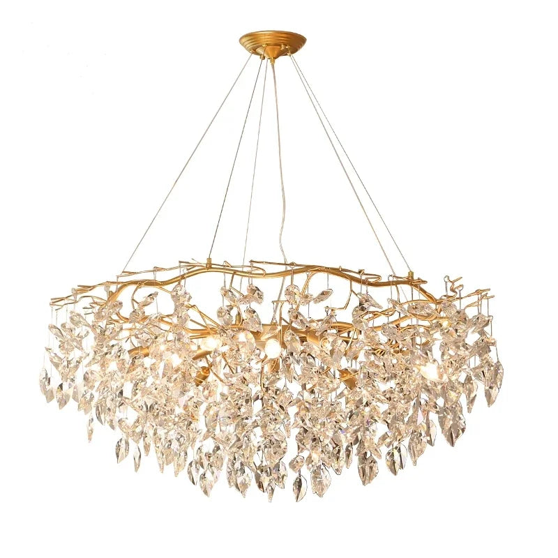 Afralia™ Crystal Pendant Chandelier: Luxury Branch Shape for Home Living Room Decor