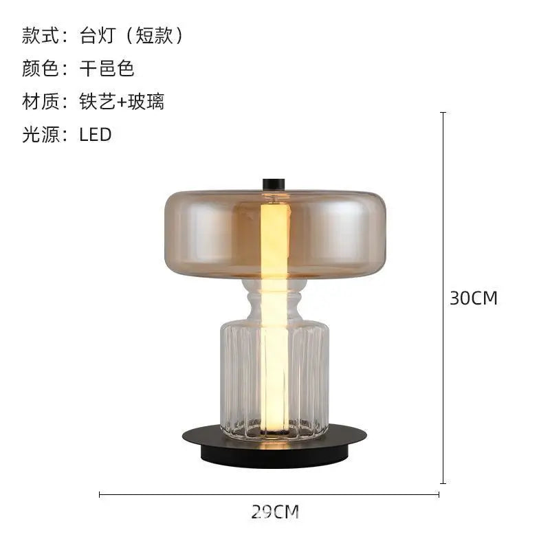 Afralia™ Glass Art Desk Lamp: Nordic Minimalist Design for Bedroom and Living Room