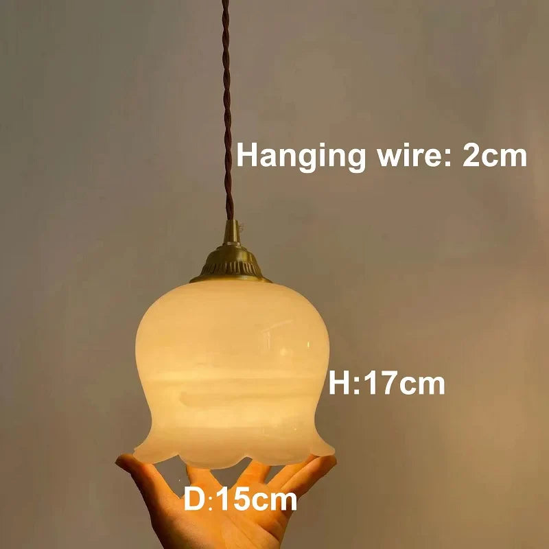 Afralia™ Exquisite Jade Orchid Chandelier: Elegant Decor for Bedside, Bar, or Porch