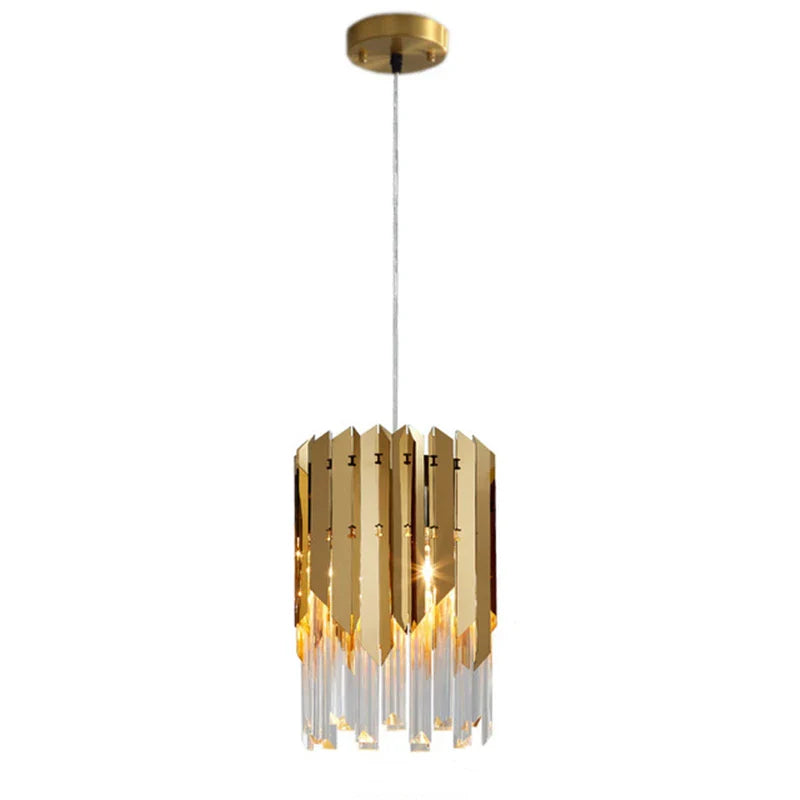 Afralia™ Luxury Crystal Round Chandelier LED Pendant Lamp for Living Room & Bedroom