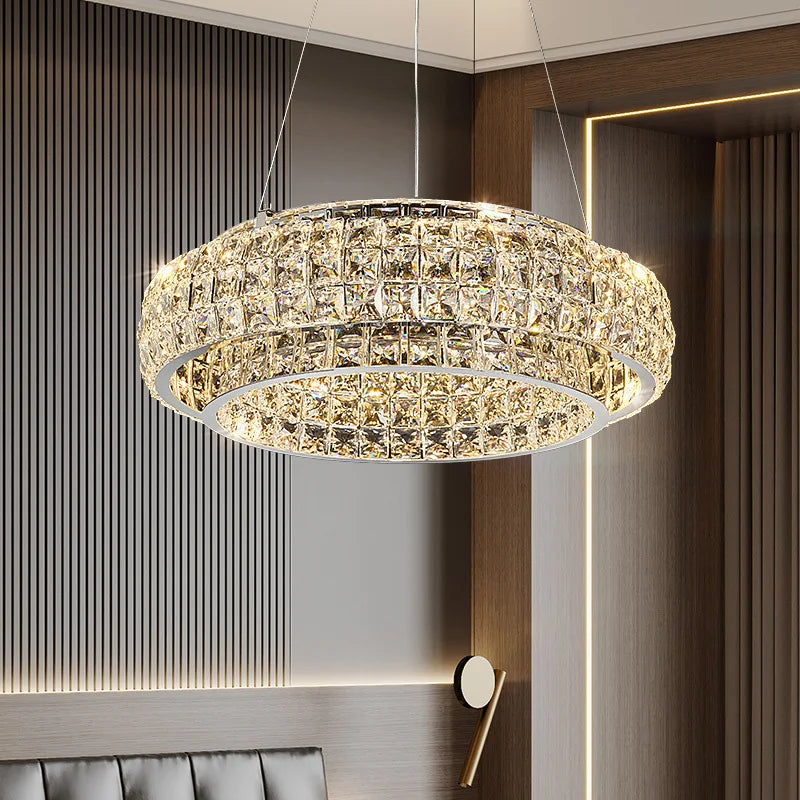 Afralia™ Crystal Chandelier 2025 Round Design for Living Room Bedroom Diningroom