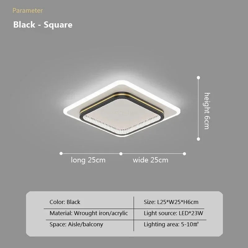 Afralia™ Crystal LED Ceiling Lights for Elegant Home Entrance with Minimalist Design
