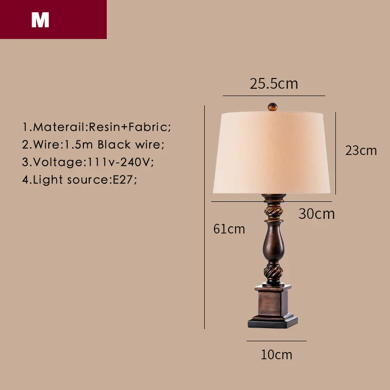 Afralia™ Traditional Art Fabric Table Lamp for Warm Ambiance in Bedroom, Living Room