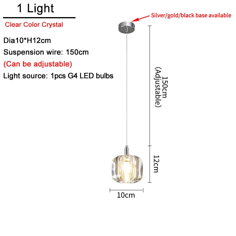 Afralia™ Nordic Crystal Ceiling Chandelier LED Light for Living Room, Bedroom, Dining Room, Kitchen
