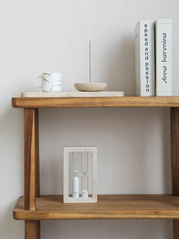 Afralia™ Travertine Marble Incense Holder - Round Natural Incense Burner & Ash Tray