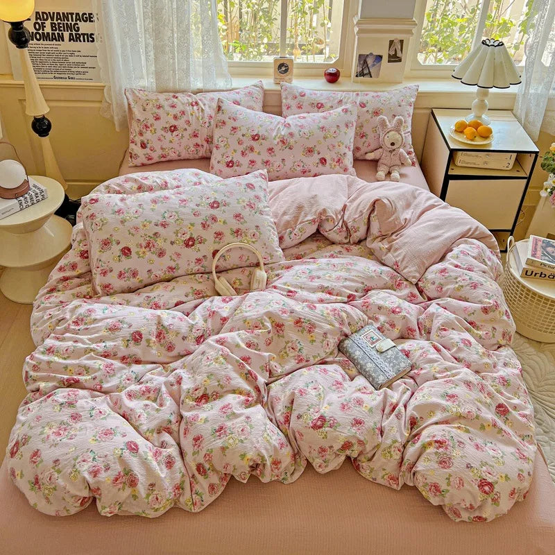 Afralia™ Cloud Touch Ultra Soft Duvet Cover Set in Sweet Design & Double Layer Yarn