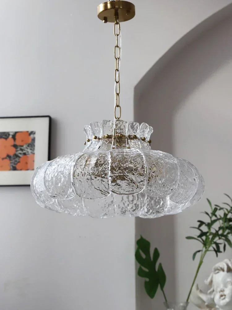 Afralia™ Retro Glass French Chandelier for Dining Room, Bedroom, Bar - Medieval Designer Luminaire