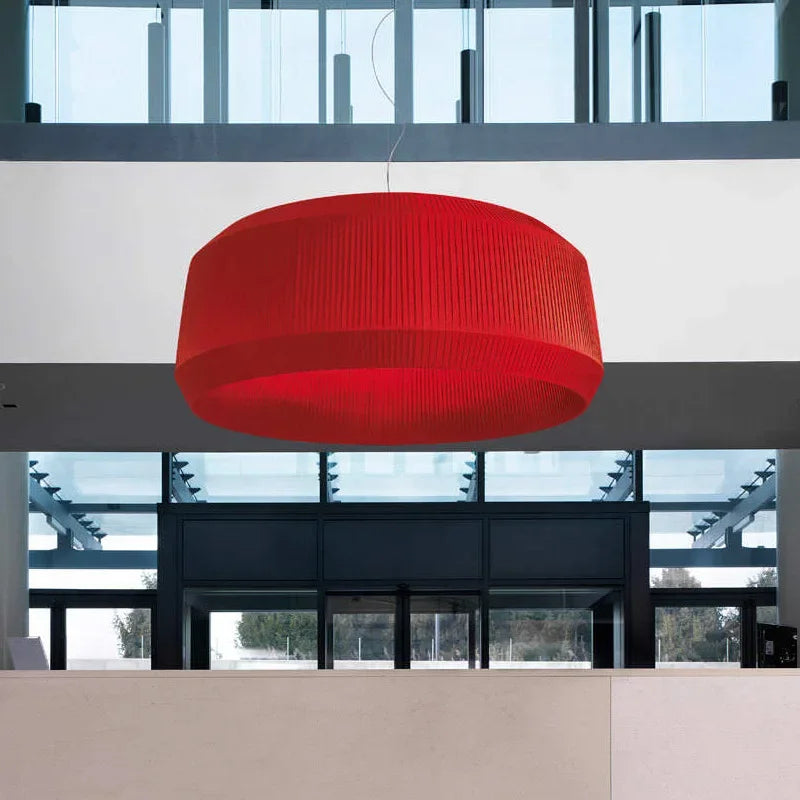 Afralia™ Pleated Fabric LED Pendant Lights - Minimalist Nordic Chandelier for Living Room