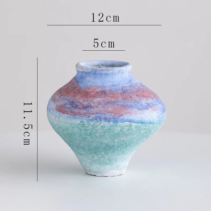 Afralia™ Gradient Ceramic Vase - Tabletop Floral Decoration