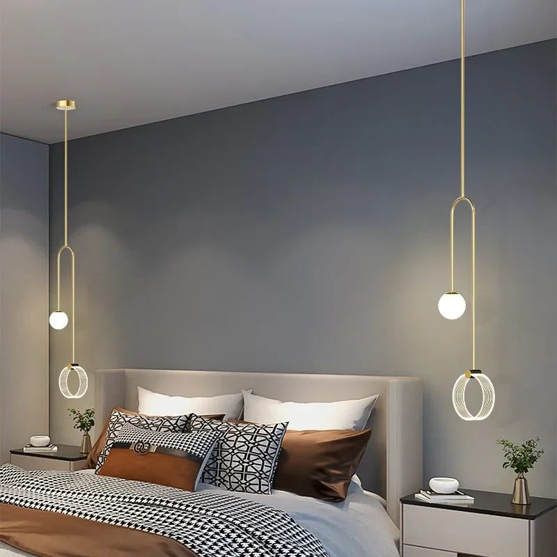 Afralia™ Luxury Double-Headed Small Chandelier for Modern Bedroom Bedside