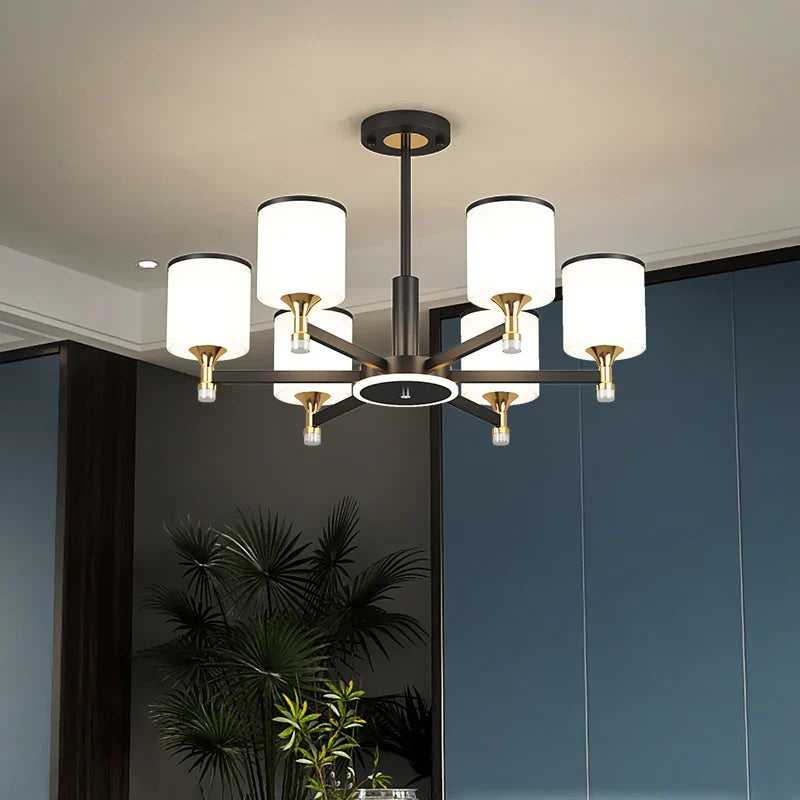 Afralia™ Glass Chandelier: Nordic Modern LED Hanging Light for Living Room and Bedroom