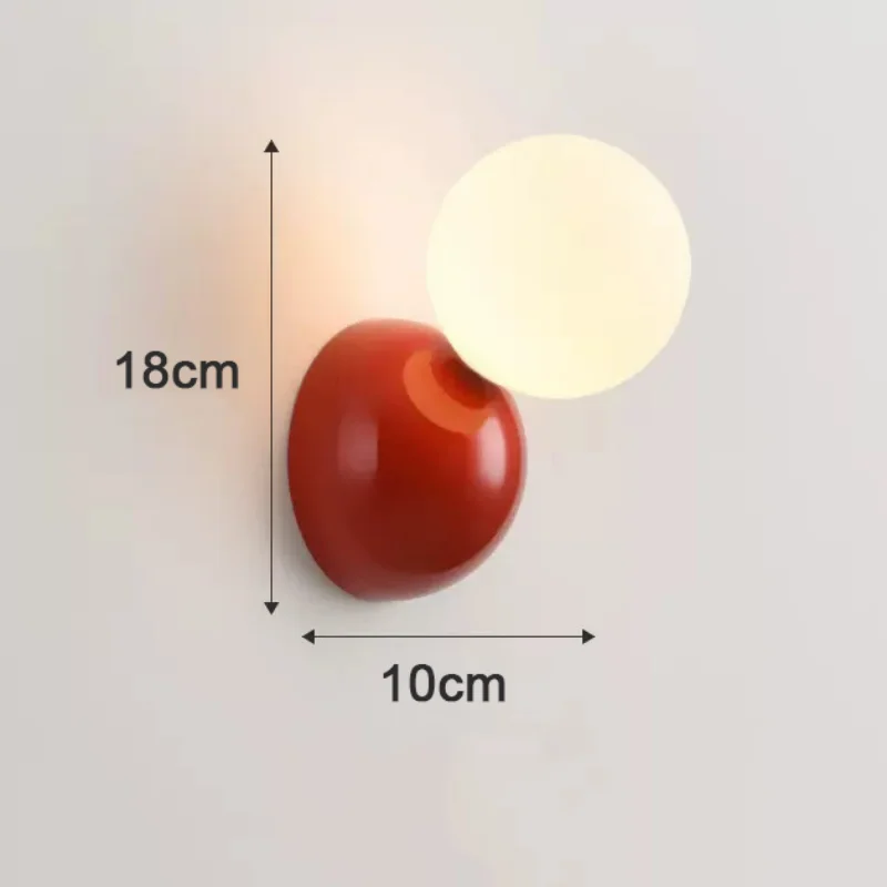 Afralia™ Modern Minimalist Cream Ball Wall Light for Bedroom and Home Decor