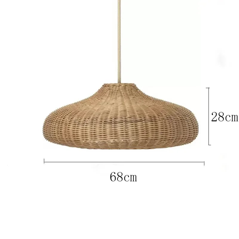 Afralia™ Rattan Pendant Light: Handmade Chinese Style Wicker Lamp for Dining Room & Cafe