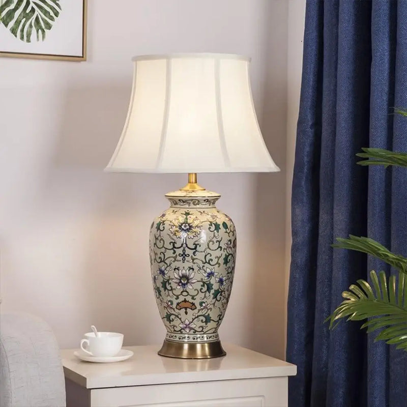 Afralia™ Classic Ceramic Table Lamp: American Room Decor, Bedroom Bedside European Retro Design