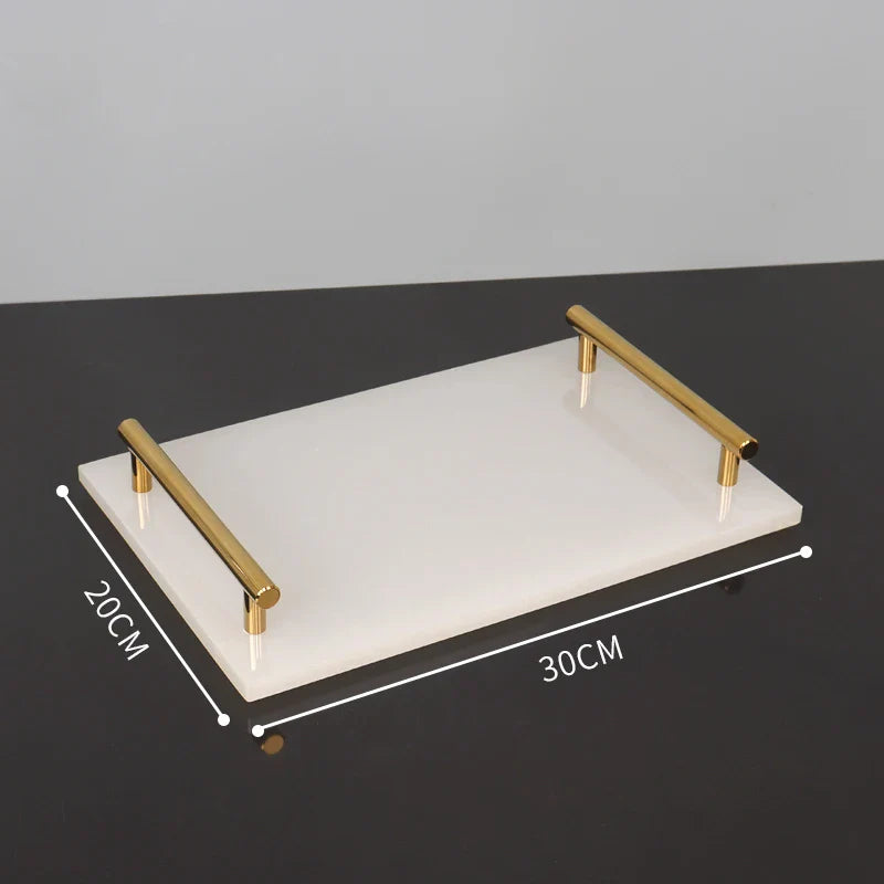 Afralia™ White Onyx Marble Bathroom Set