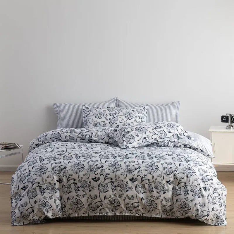 Afralia™ Pattern Printed Duvet Cover Set with 2 Pillowcases in Various Sizes