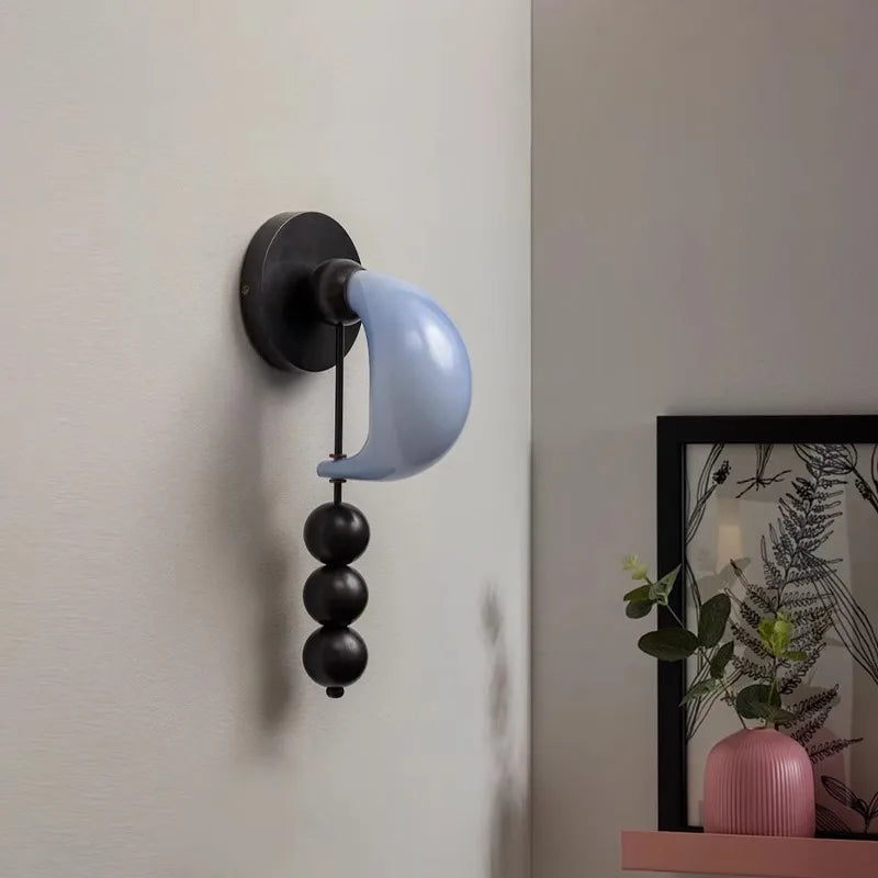 Afralia™ Brass Curve Glass Wall Lamp Bedside Lamps Luxury Wall Mounted Lighting