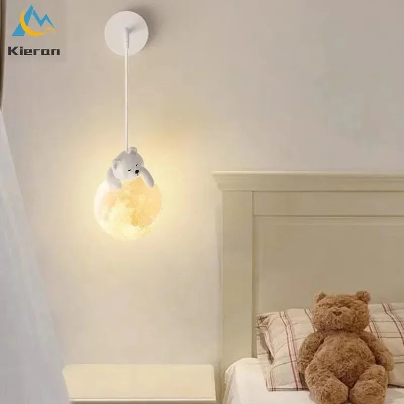 Afralia™ Nordic Moon LED Chandelier & Animal Wall Lamps for Modern Living Room & Bedroom