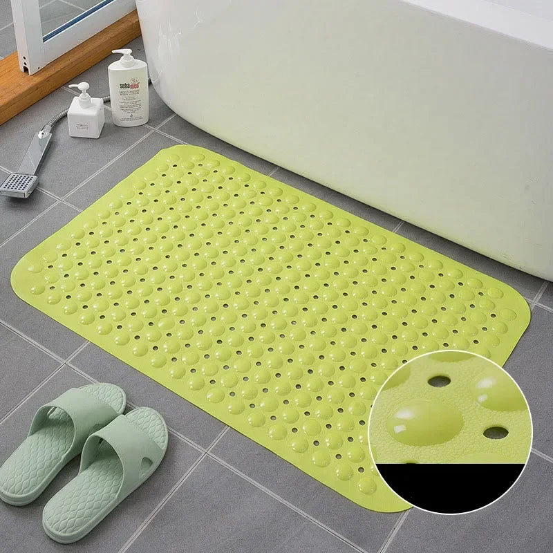 Afralia™ Non-Slip Bathtub Mat with Drain Hole and Suction Cups
