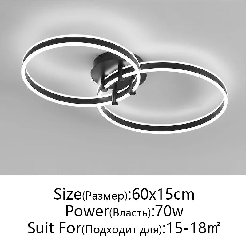 Afralia™ Modern LED Chandelier for Living Room Bedroom Ceiling Lighting