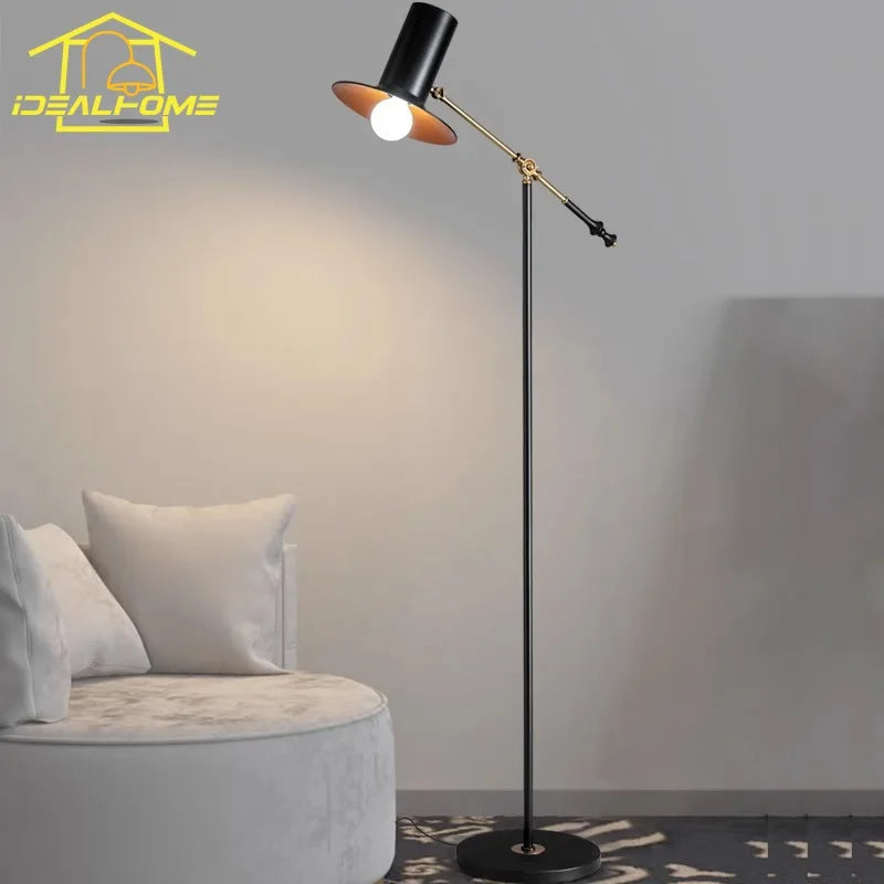 Afralia™ Luxury Minimalist Designer LED Floor Lamp Iron Art Industrial Gentleman Style