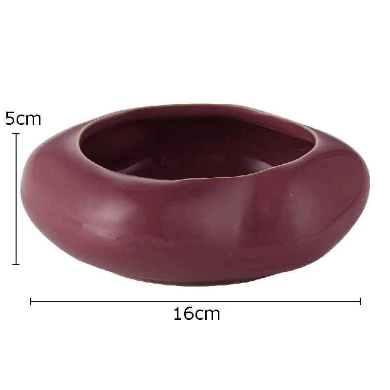 Afralia Lotus Seedpod Ceramic Vase Artificial Flower Pot Modern Desk Decor